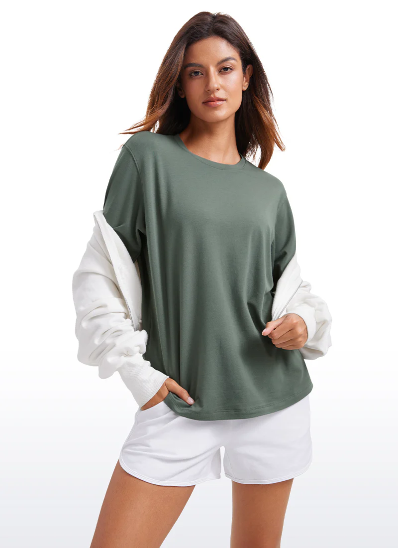 Pima Cotton Loose Fit Long Sleeve - Image 21
