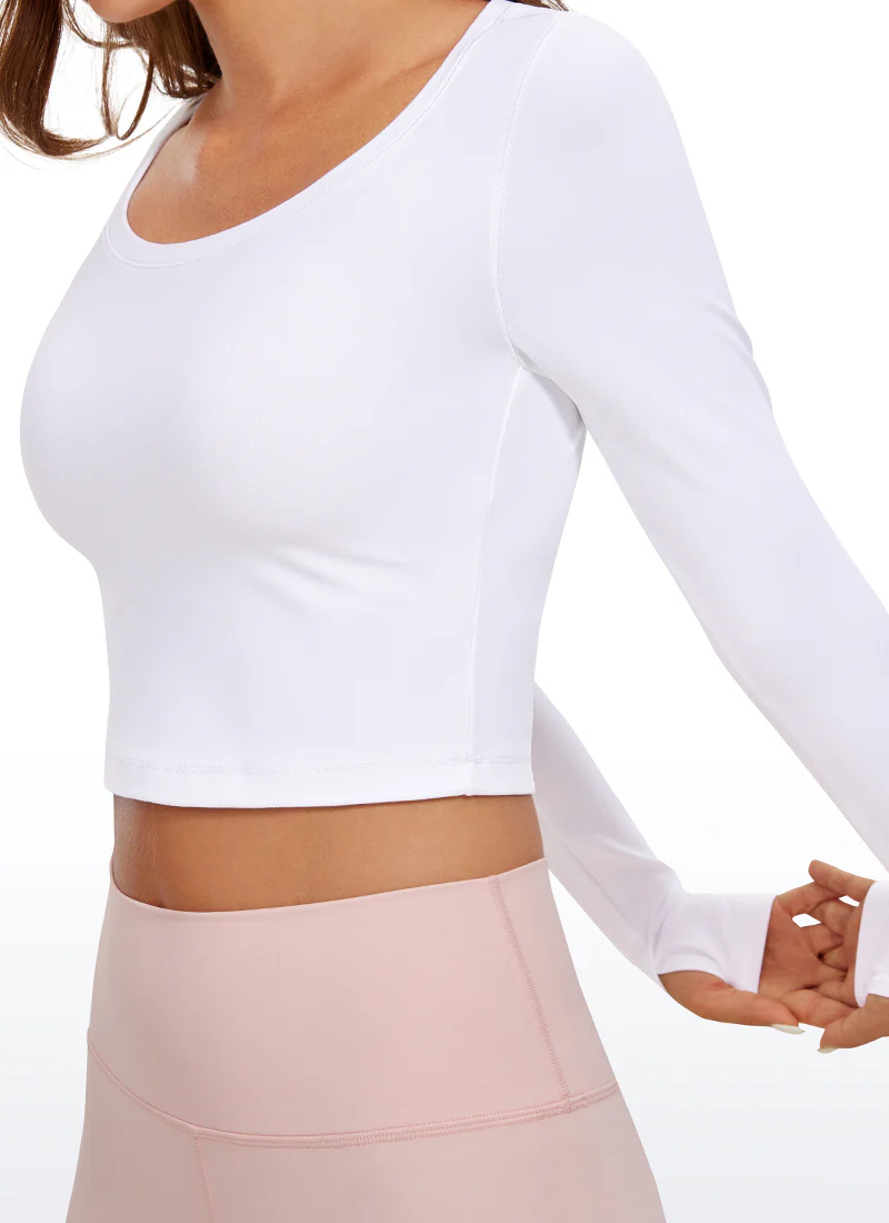Butterluxe Scoop Neck Cropped Long Sleeve - Image 4
