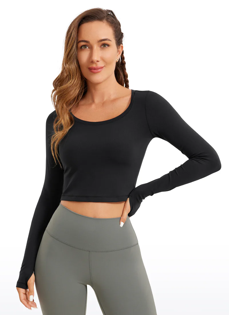 Butterluxe Scoop Neck Cropped Long Sleeve - Image 5