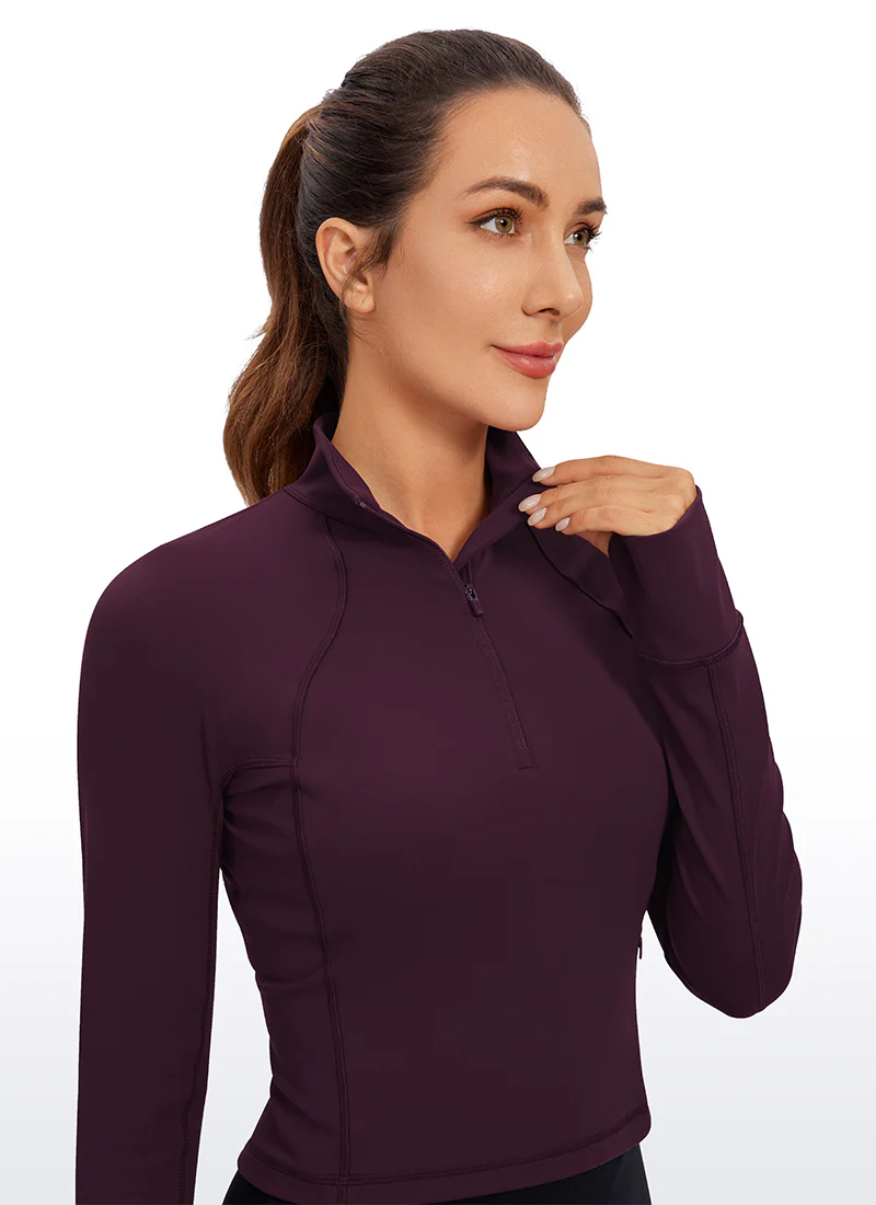 Butterluxe Half Zip Cropped Long Sleeve - Image 19