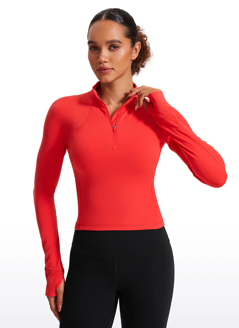 Butterluxe Half Zip Cropped Long Sleeve - Image 20