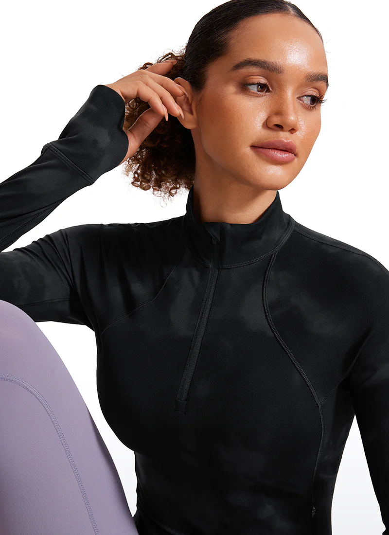 Butterluxe Half Zip Cropped Long Sleeve - Image 29