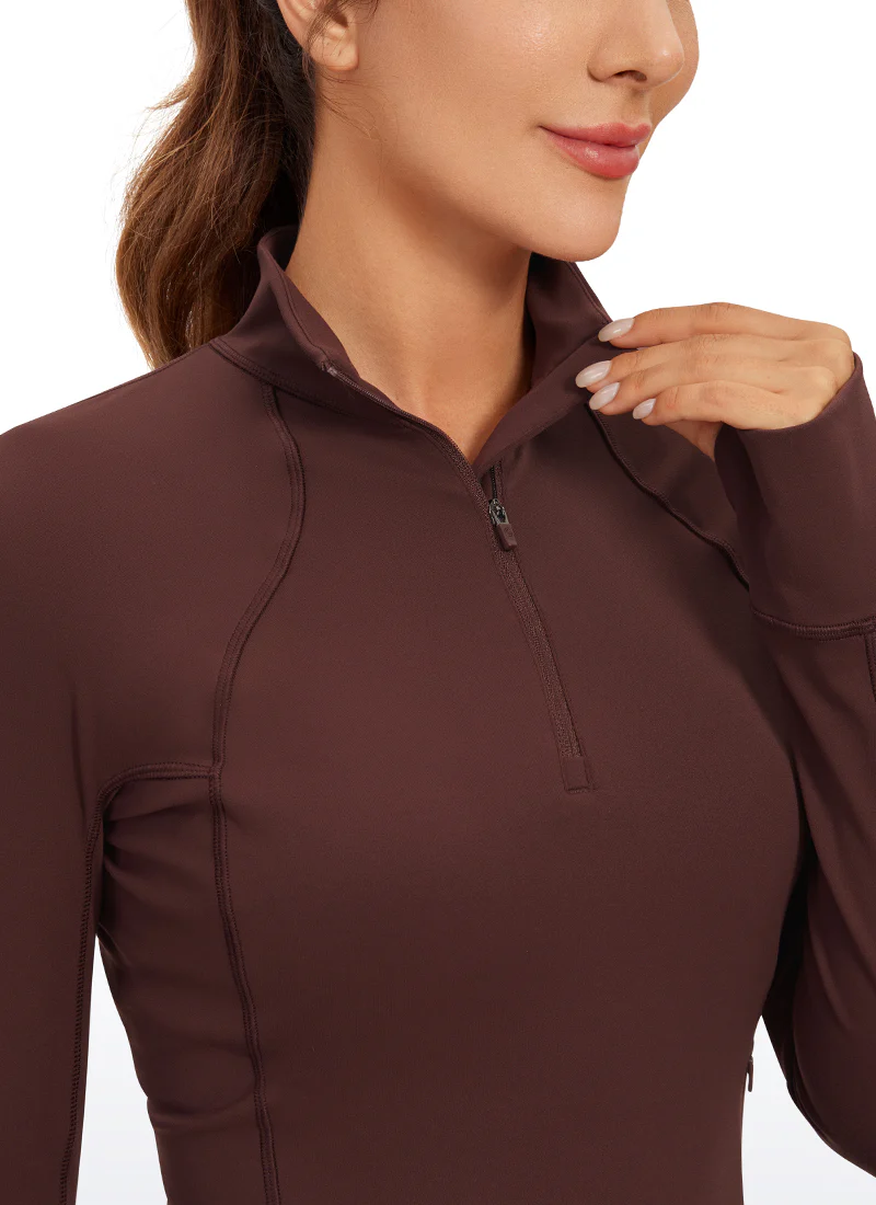 Butterluxe Half Zip Cropped Long Sleeve - Image 4