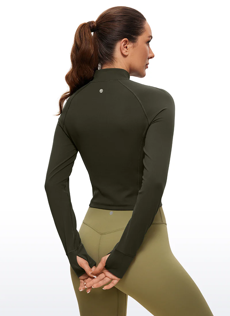 Butterluxe Half Zip Cropped Long Sleeve - Image 12