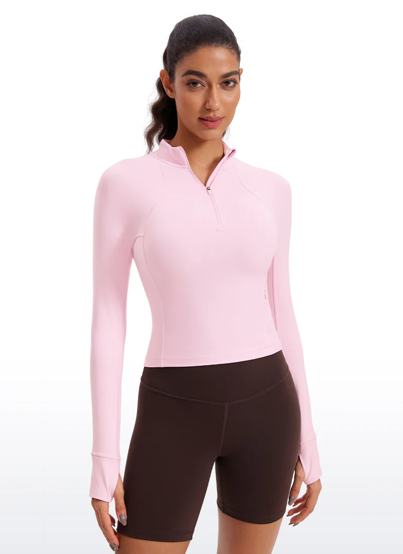 Butterluxe Half Zip Cropped Long Sleeve - Image 14