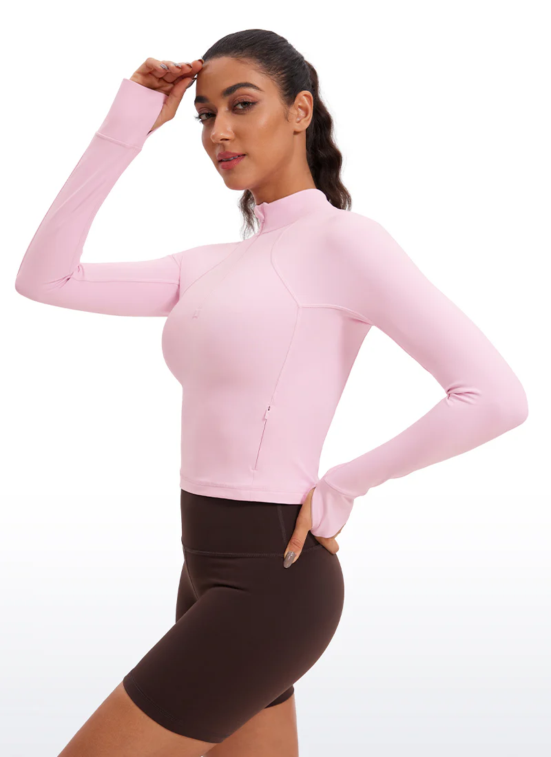 Butterluxe Half Zip Cropped Long Sleeve - Image 16