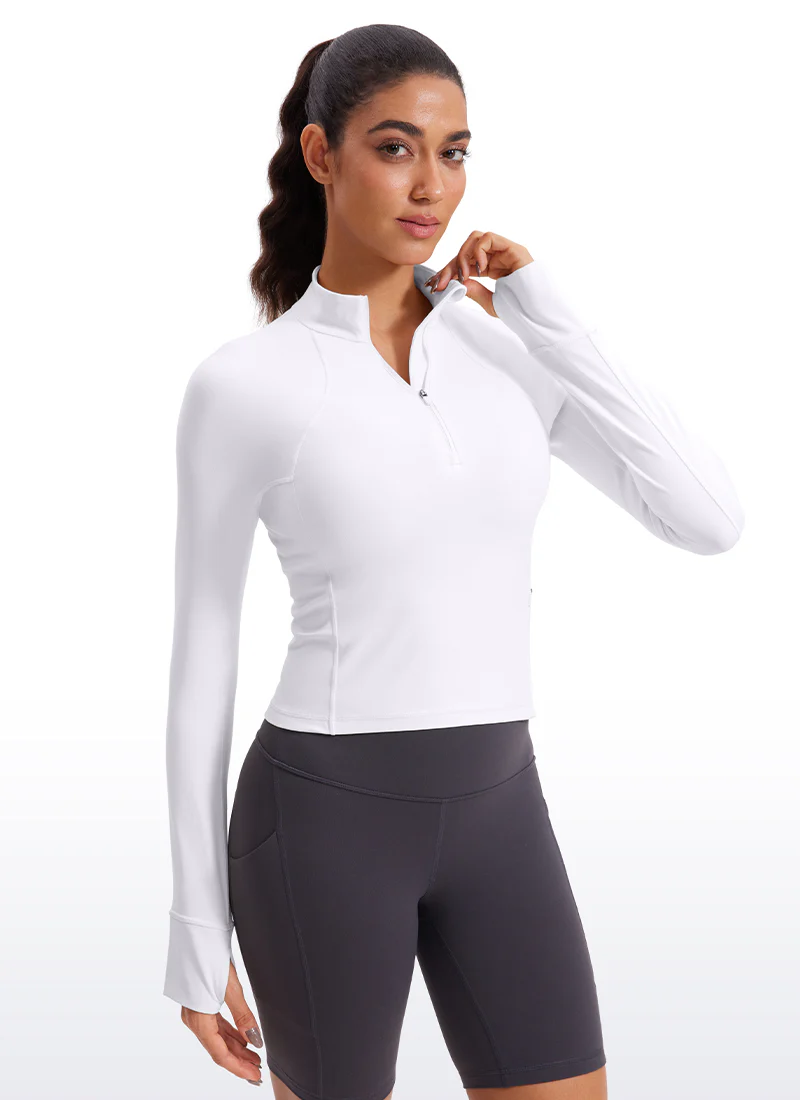 Butterluxe Half Zip Cropped Long Sleeve - Image 5