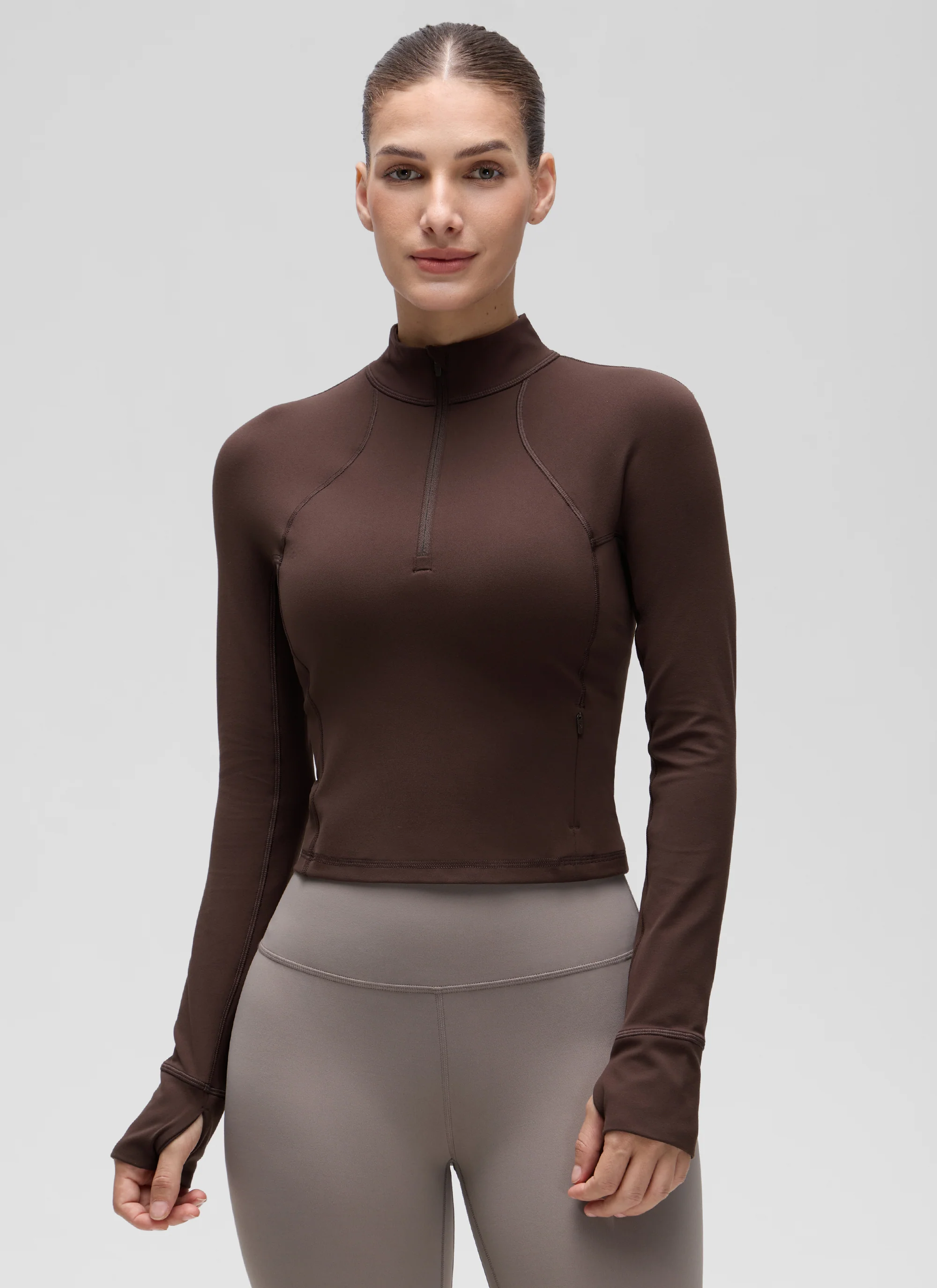 Butterluxe Half Zip Cropped Long Sleeve - Image 6