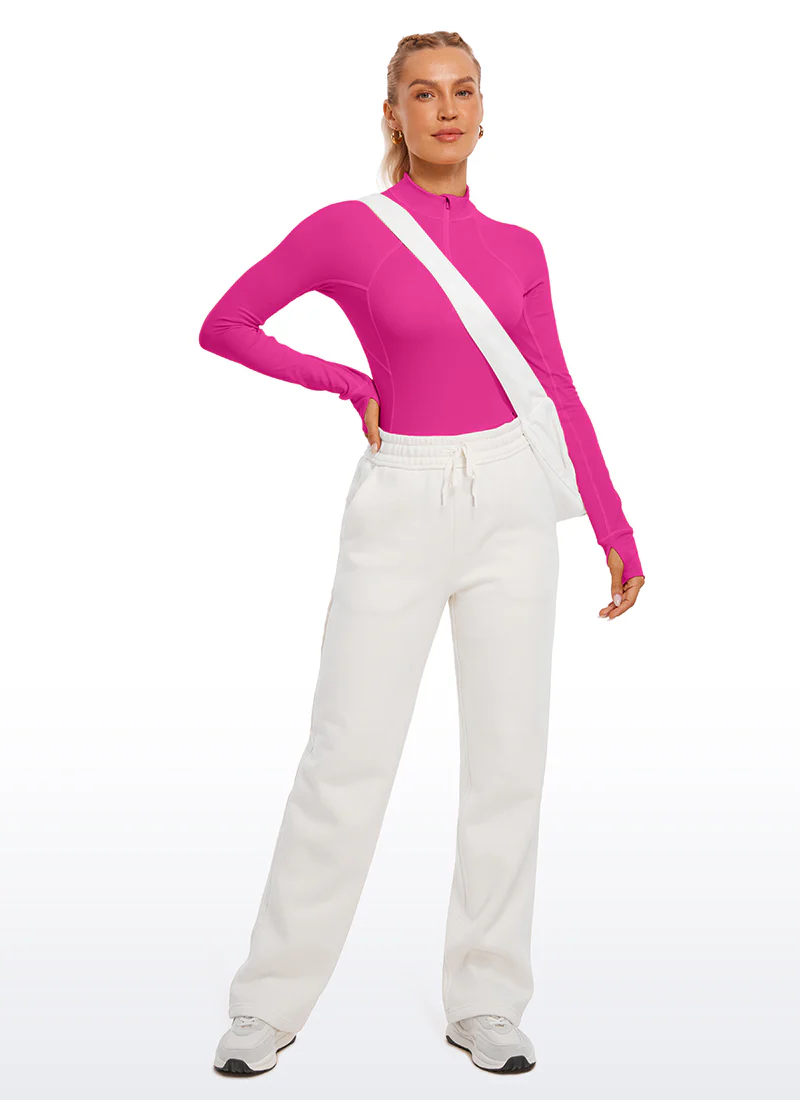 Brushed Thumbhole Half Zip Long Sleeve - Image 17