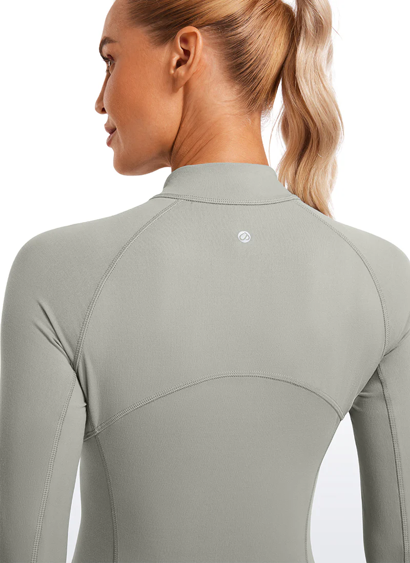 Brushed Thumbhole Half Zip Long Sleeve - Image 22
