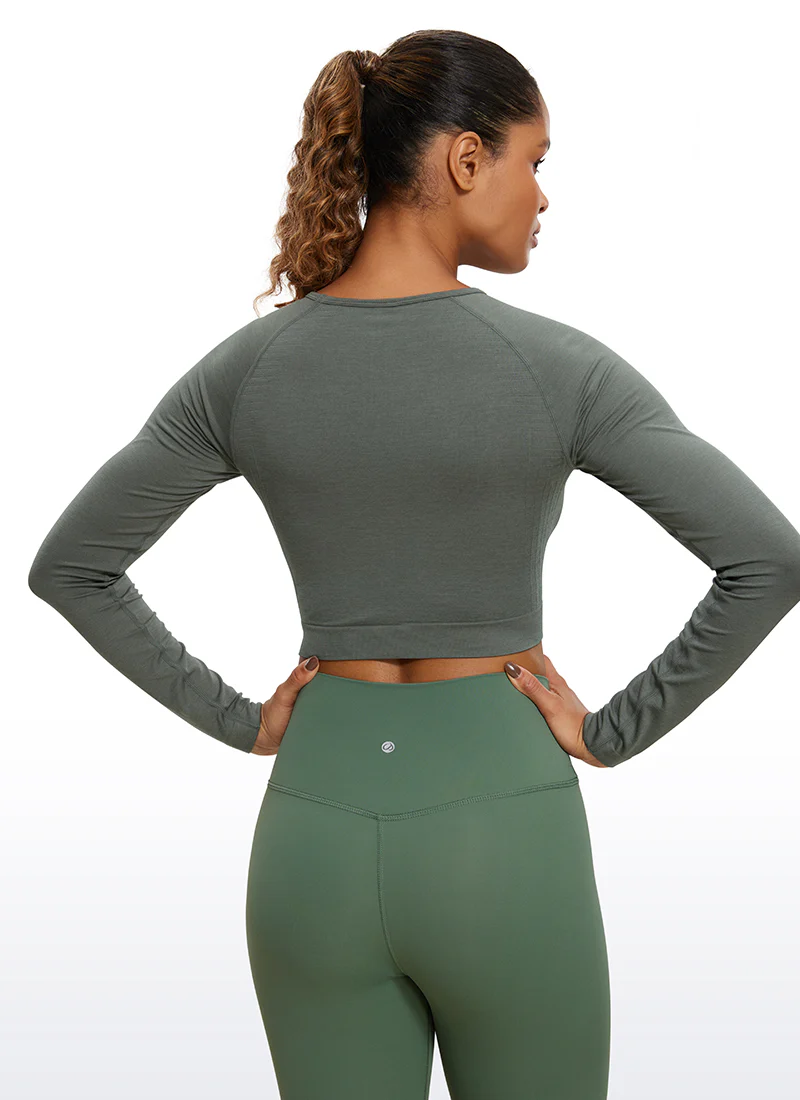 Seamless Slim Fit Cropped Long Sleeve - Image 12