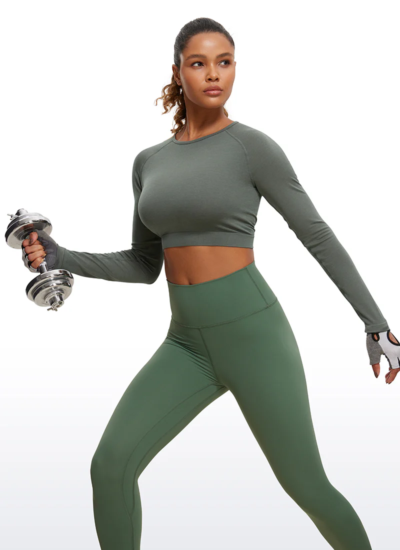 Seamless Slim Fit Cropped Long Sleeve - Image 13