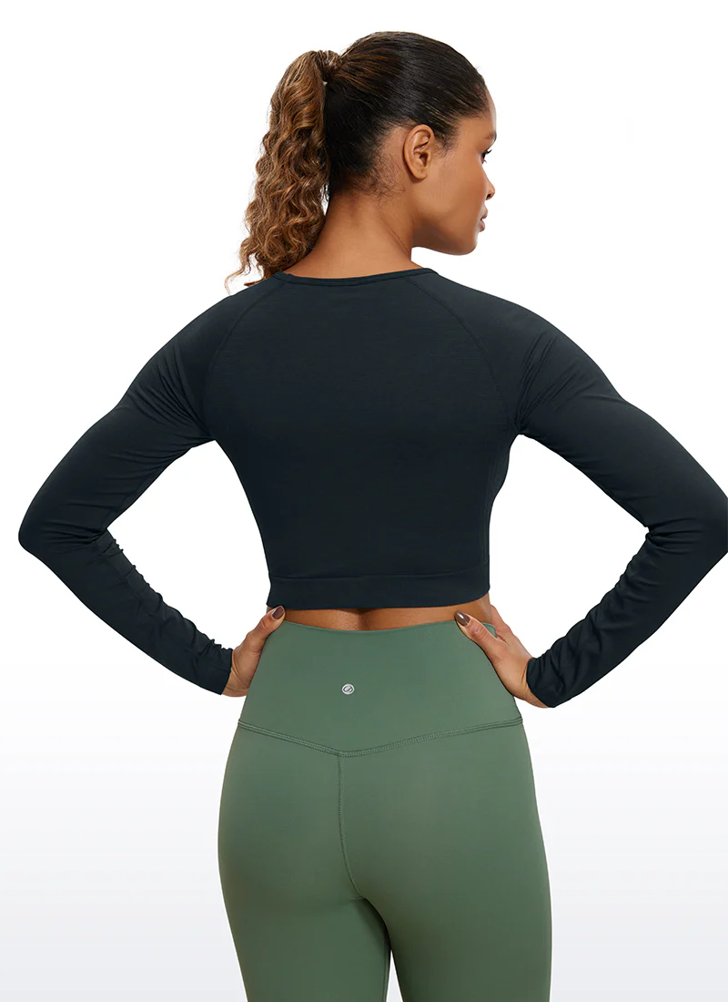 Seamless Slim Fit Cropped Long Sleeve - Image 15