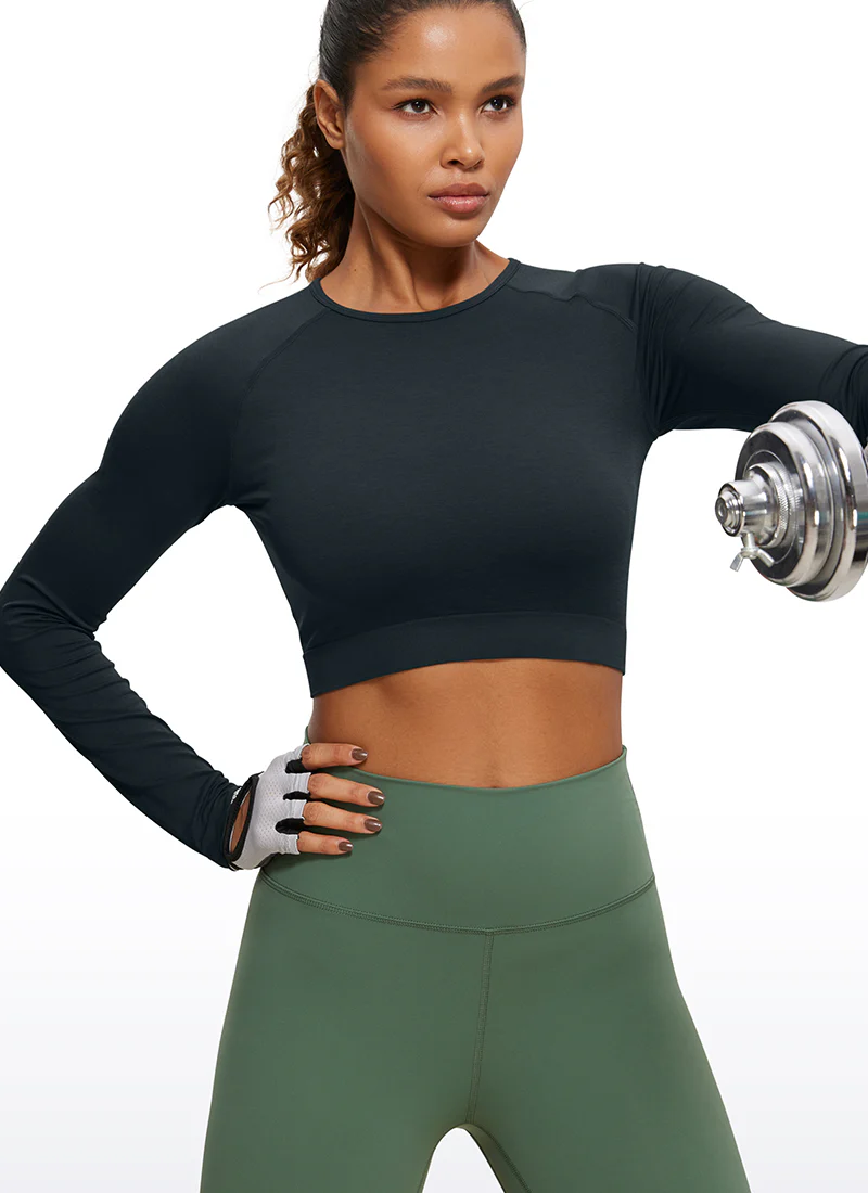 Seamless Slim Fit Cropped Long Sleeve - Image 16