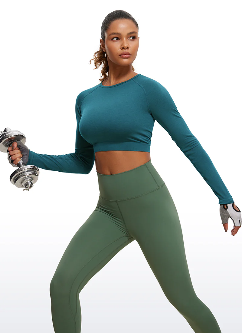Seamless Slim Fit Cropped Long Sleeve - Image 19