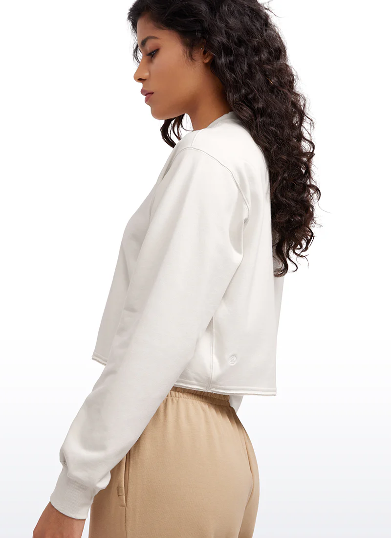 Amenity Double Raw Hem Sweatshirt - Image 4