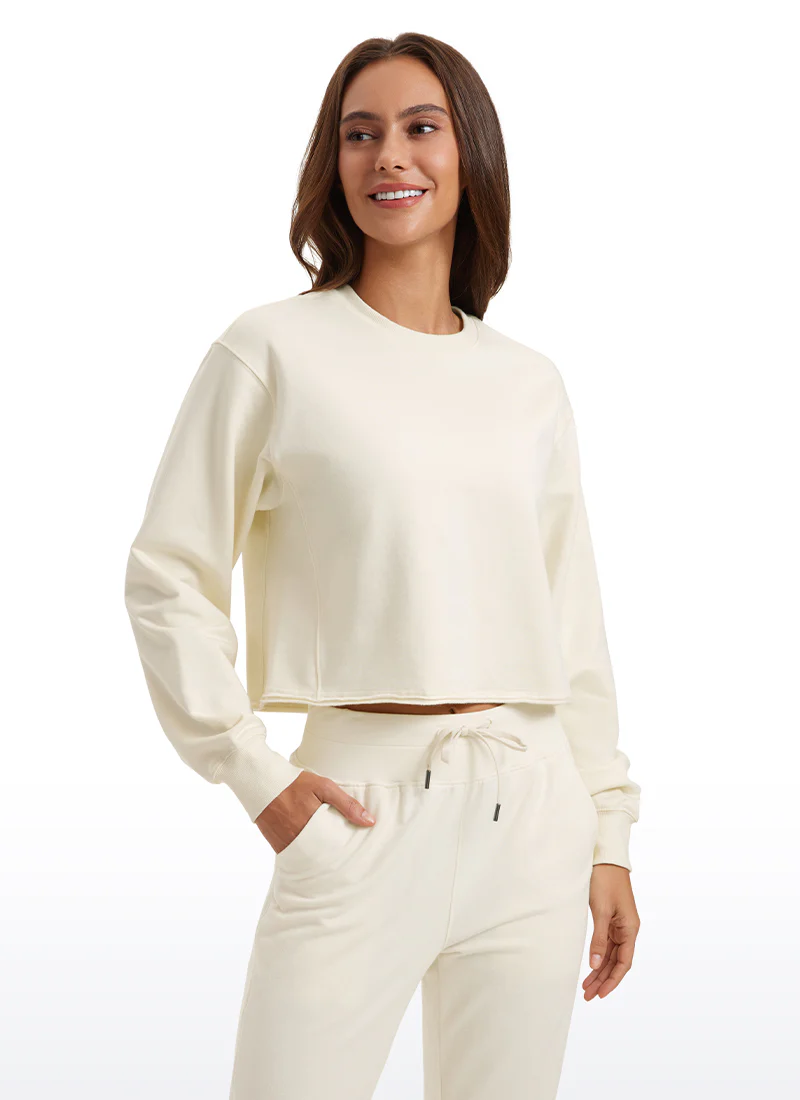 Amenity Double Raw Hem Sweatshirt - Image 5