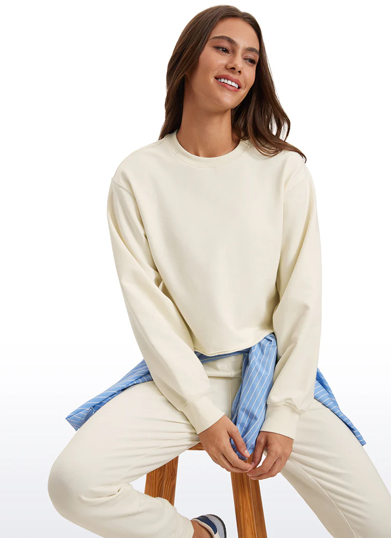 Amenity Double Raw Hem Sweatshirt - Image 8