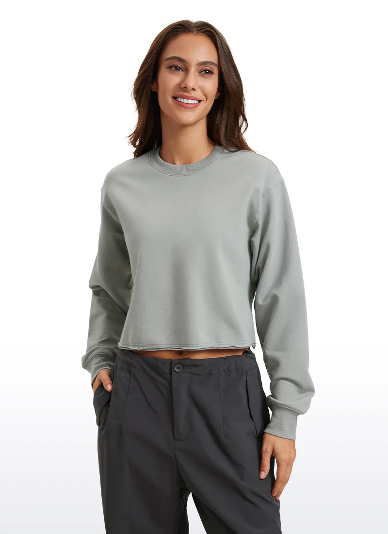 Amenity Double Raw Hem Sweatshirt - Image 9