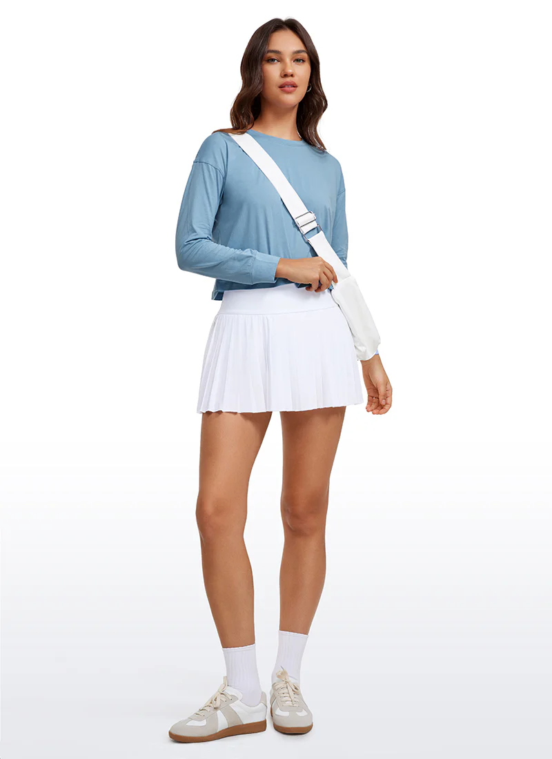 Pima Cotton Cropped Loose Fit Long Sleeve - Image 3