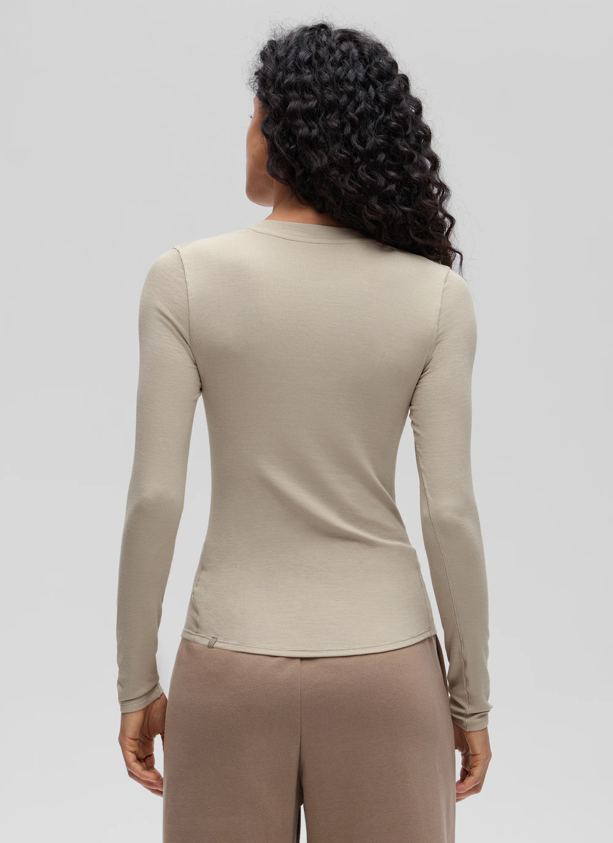 Ribbed Modal Henley Long Sleeve - Image 25