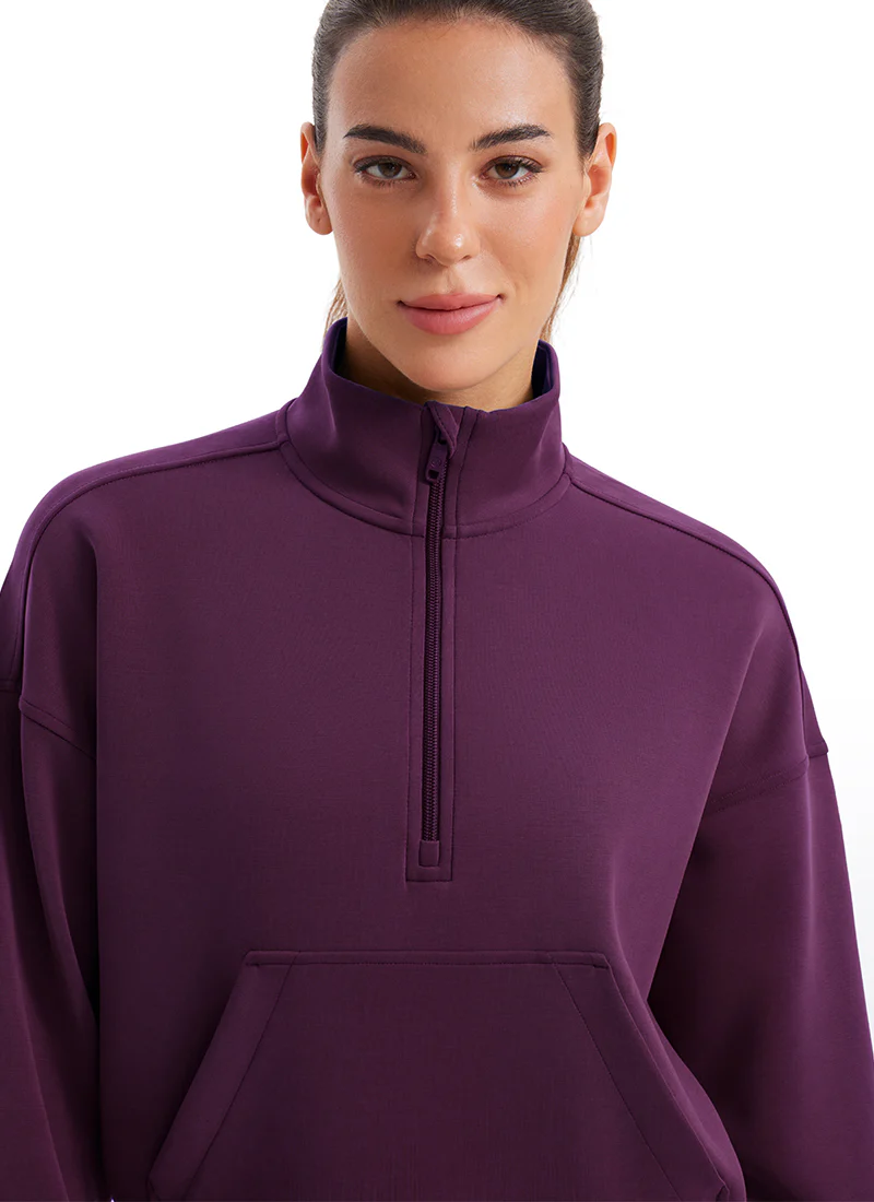 SoftAura Half Zip Pullover Sweatshirt - Image 26