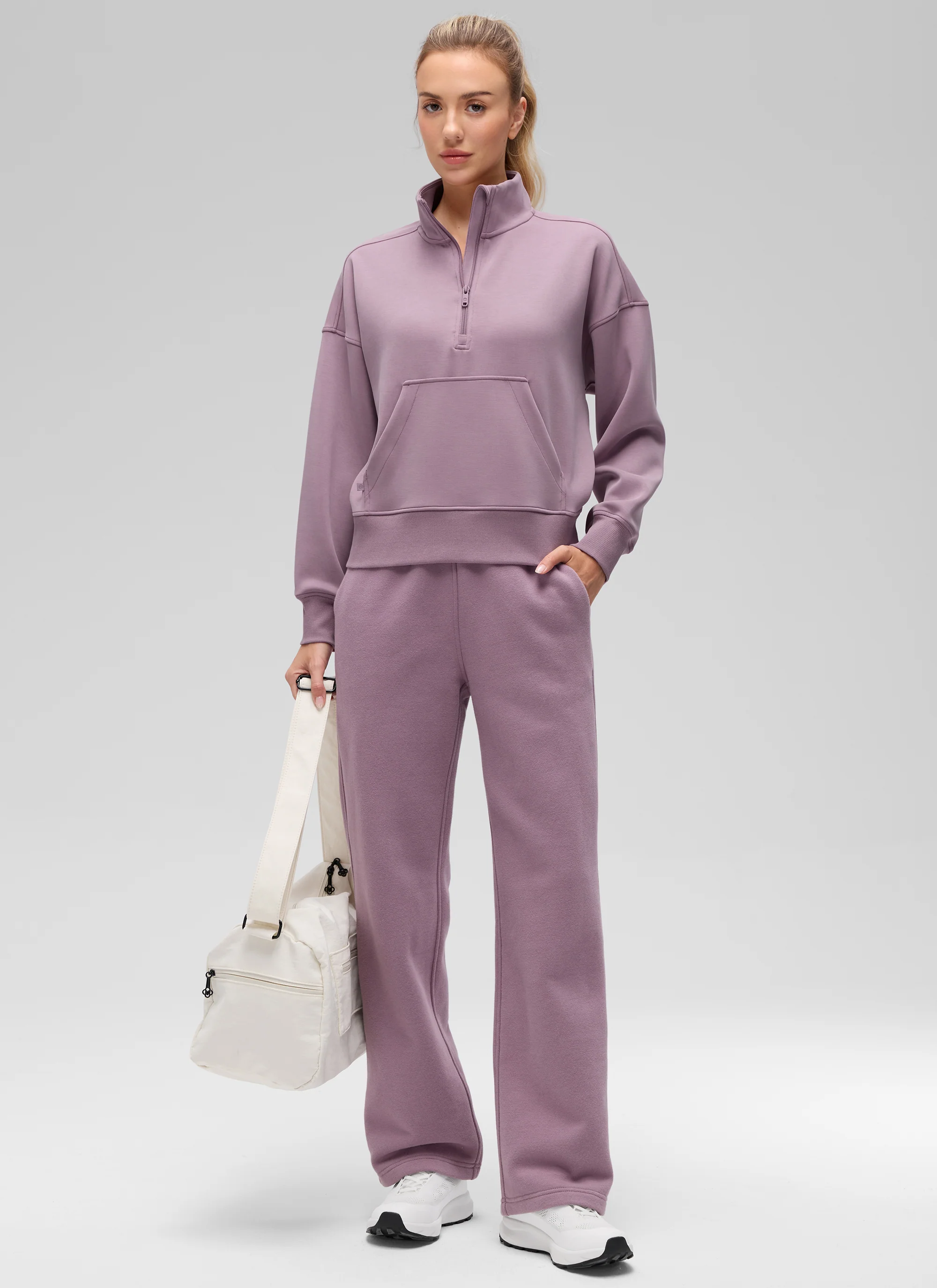 SoftAura Half Zip Pullover Sweatshirt - Image 34