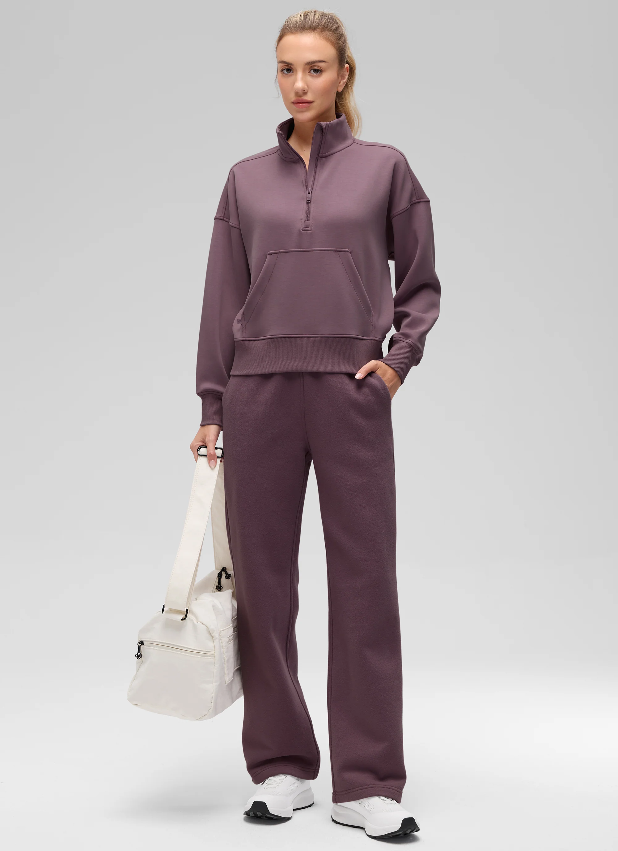 SoftAura Half Zip Pullover Sweatshirt - Image 40