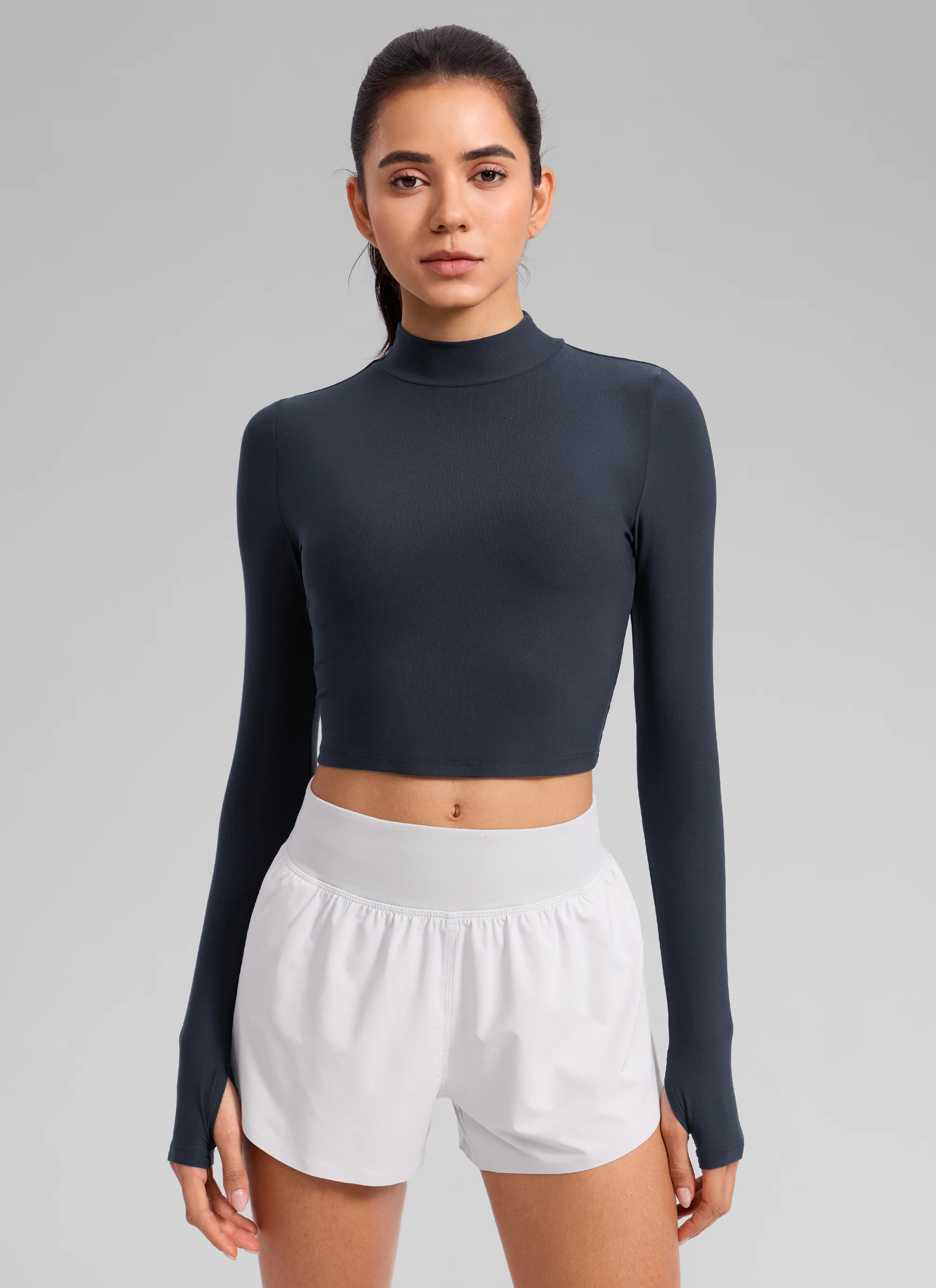 Cloudweight Mock Neck Crop Long Sleeve - Image 11