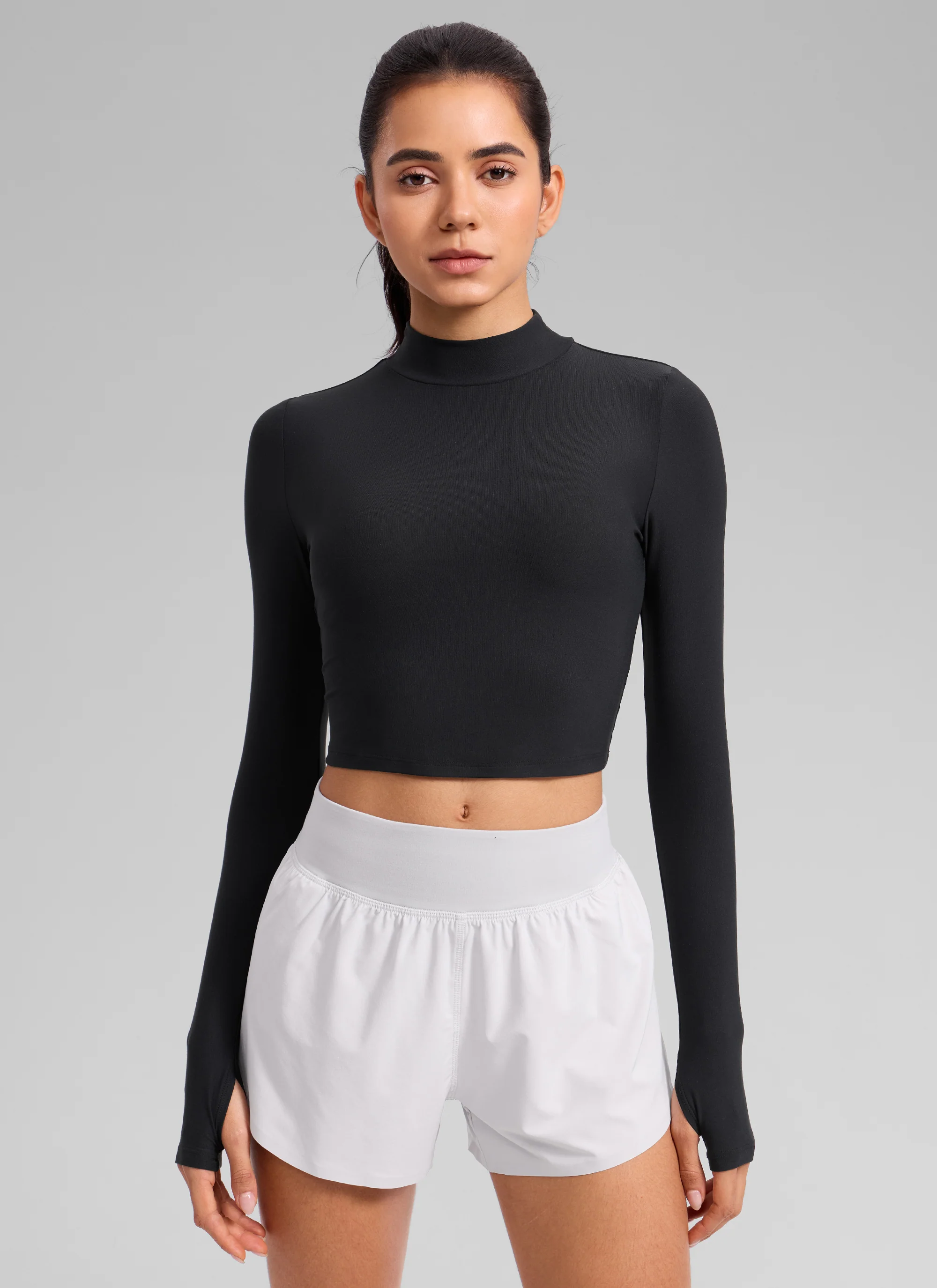 Cloudweight Mock Neck Crop Long Sleeve - Image 16