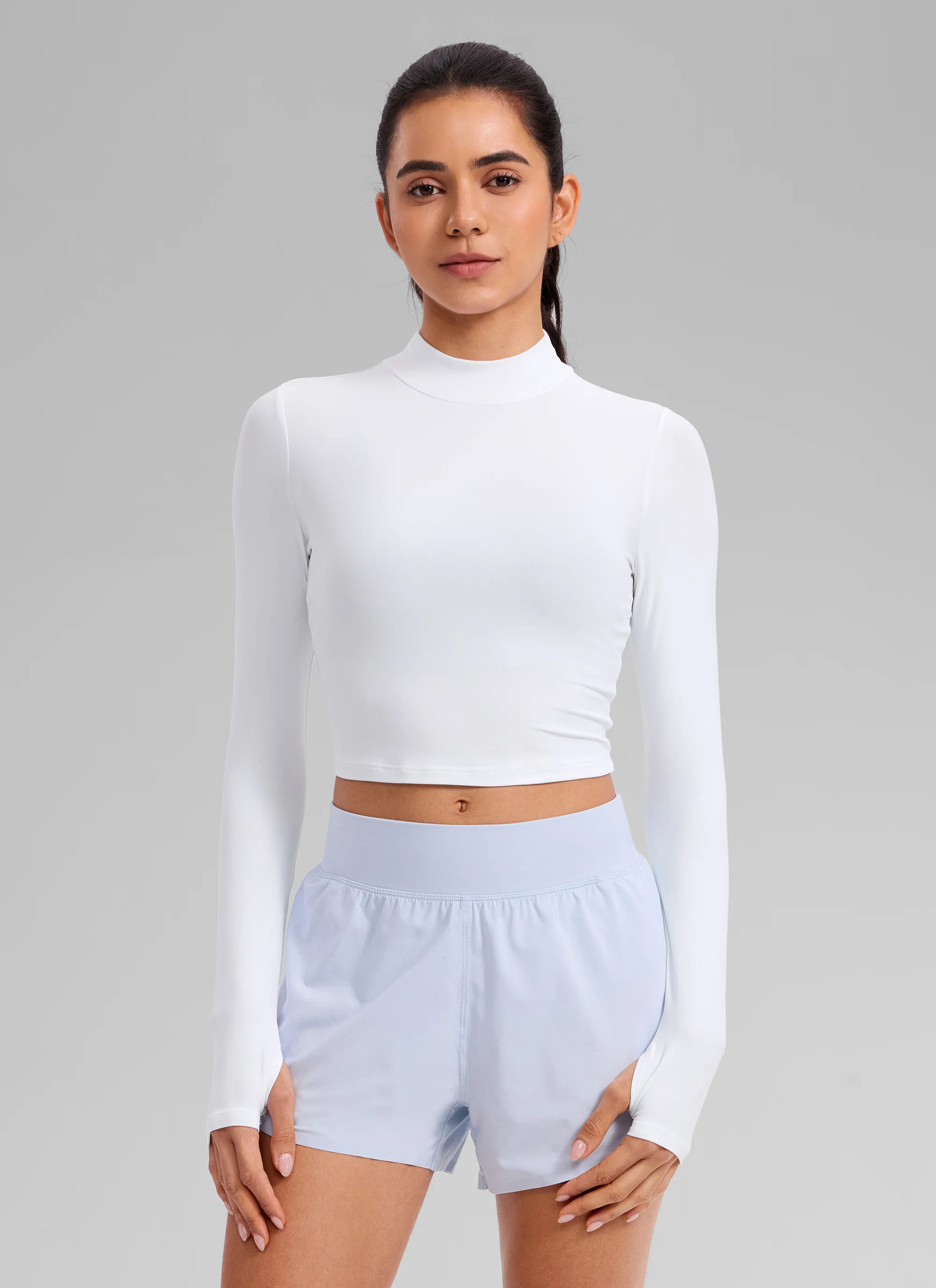 Cloudweight Mock Neck Crop Long Sleeve - Image 21