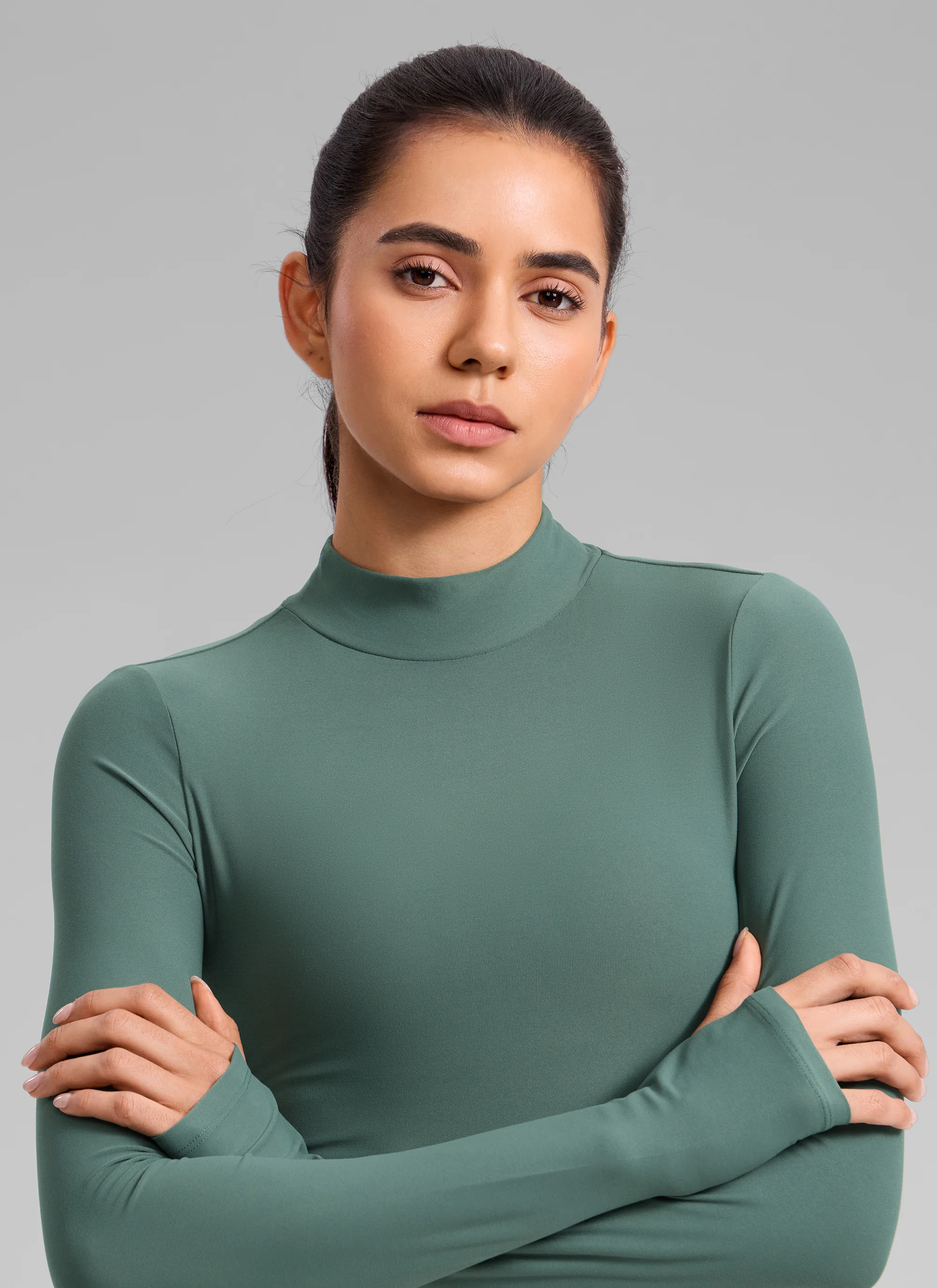 Cloudweight Mock Neck Crop Long Sleeve - Image 4