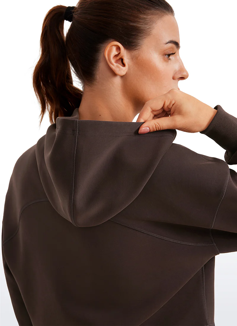 SoftAura Cropped Pullover Hoodie - Image 10