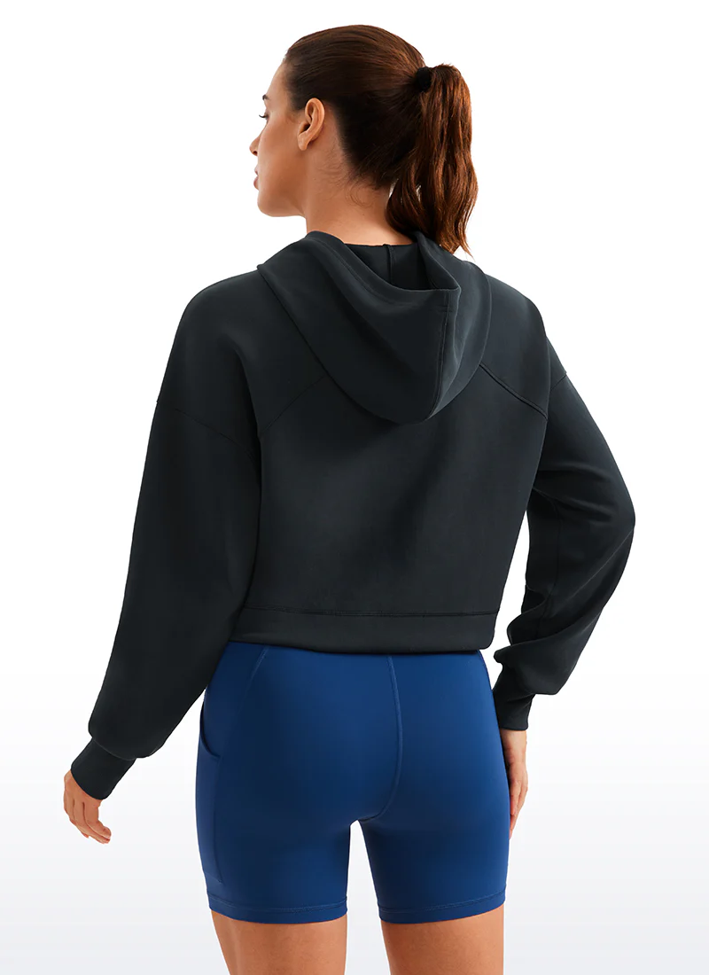 SoftAura Cropped Pullover Hoodie - Image 13