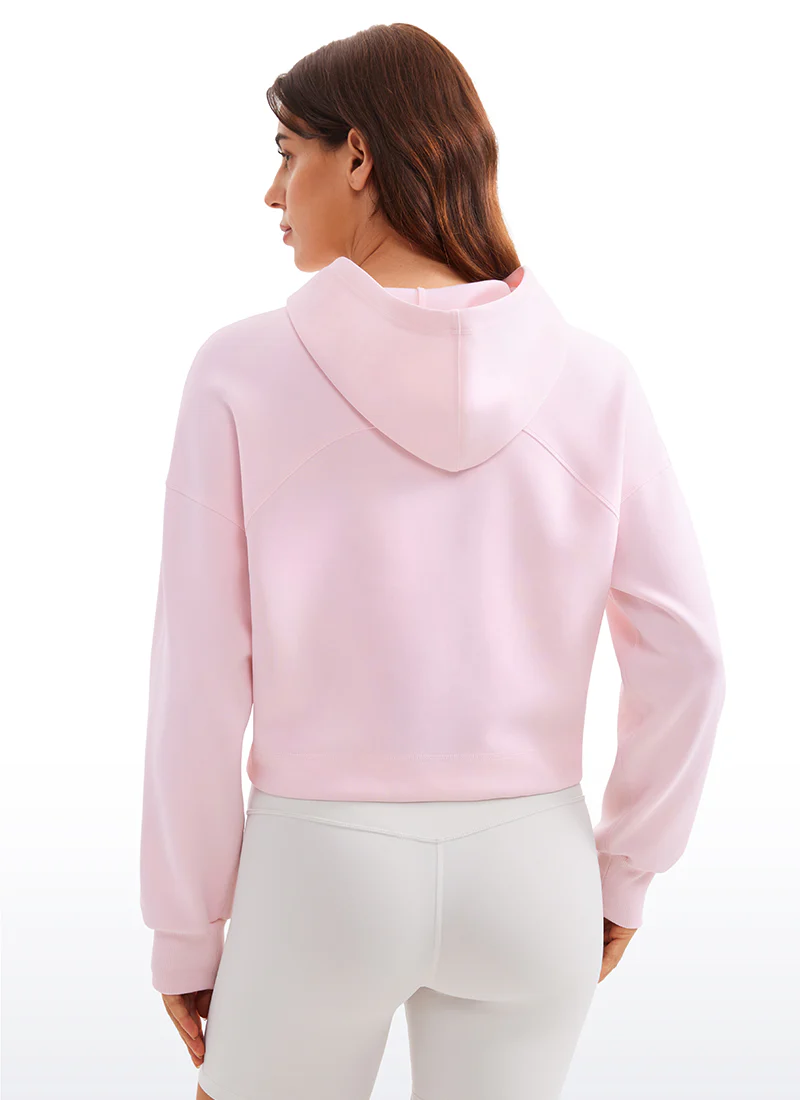 SoftAura Cropped Pullover Hoodie - Image 19