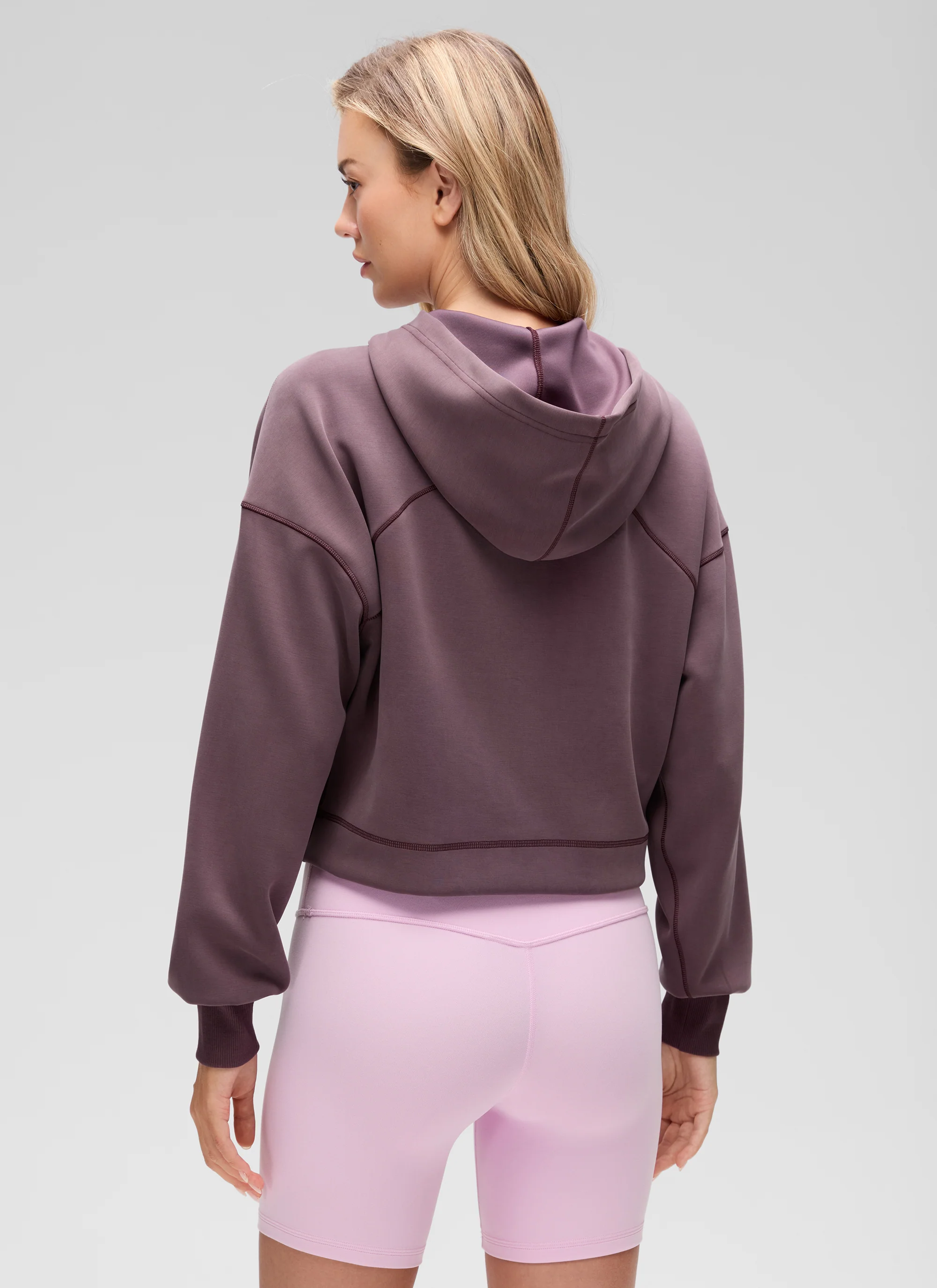 SoftAura Cropped Pullover Hoodie - Image 24