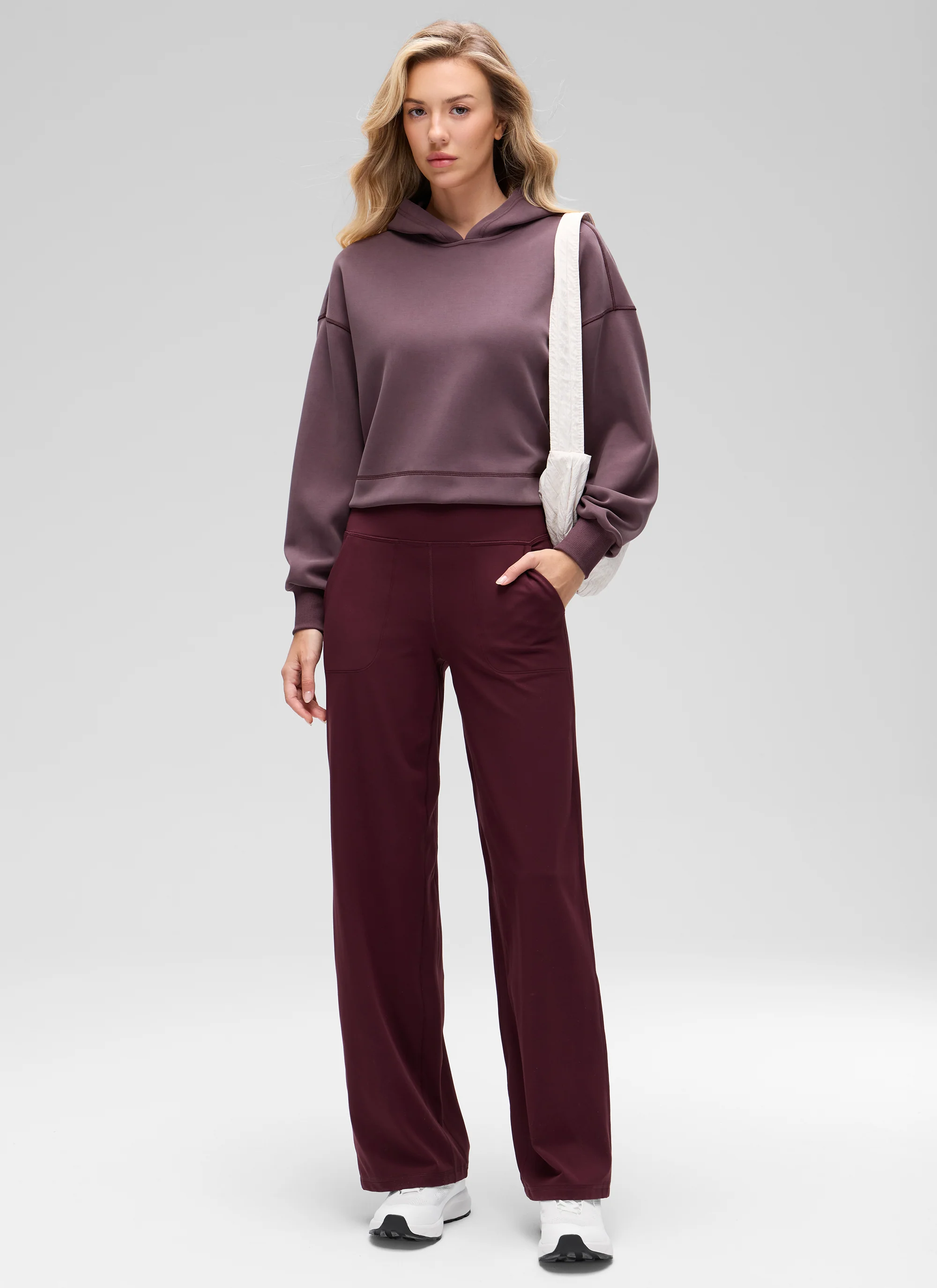 SoftAura Cropped Pullover Hoodie - Image 25