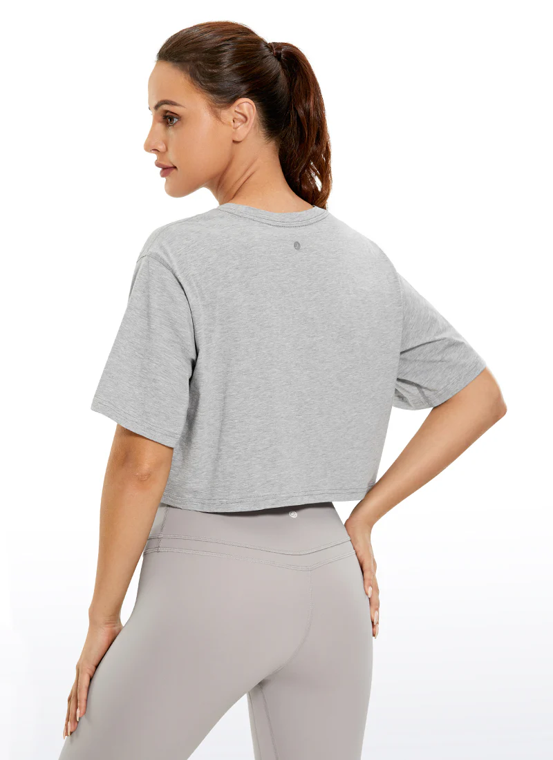 Pima Cotton Cropped Short Sleeve - Image 6