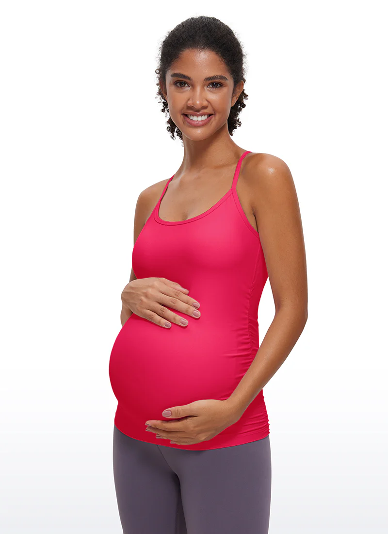 Butterluxe Ruche Sides Y Back Maternity Tank - Image 10