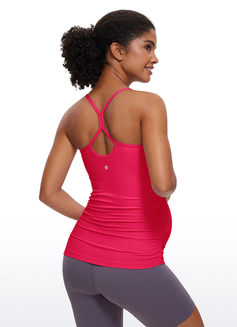 Butterluxe Ruche Sides Y Back Maternity Tank - Image 11