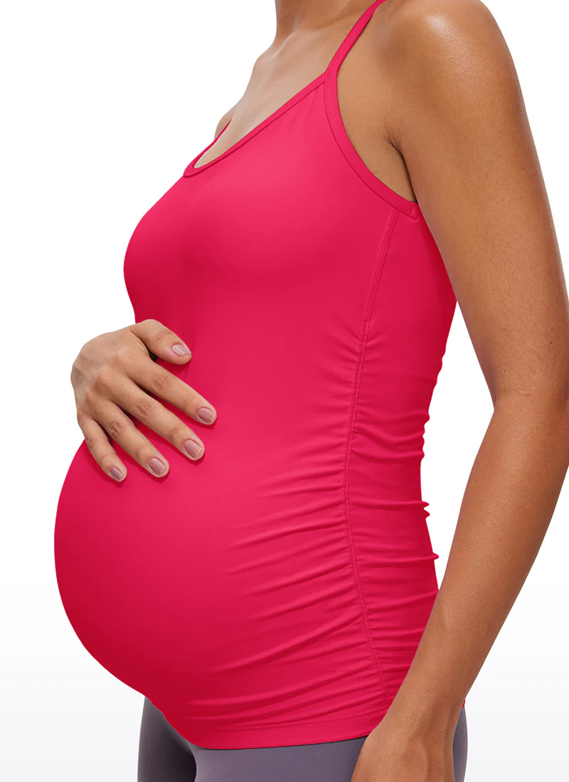 Butterluxe Ruche Sides Y Back Maternity Tank - Image 12