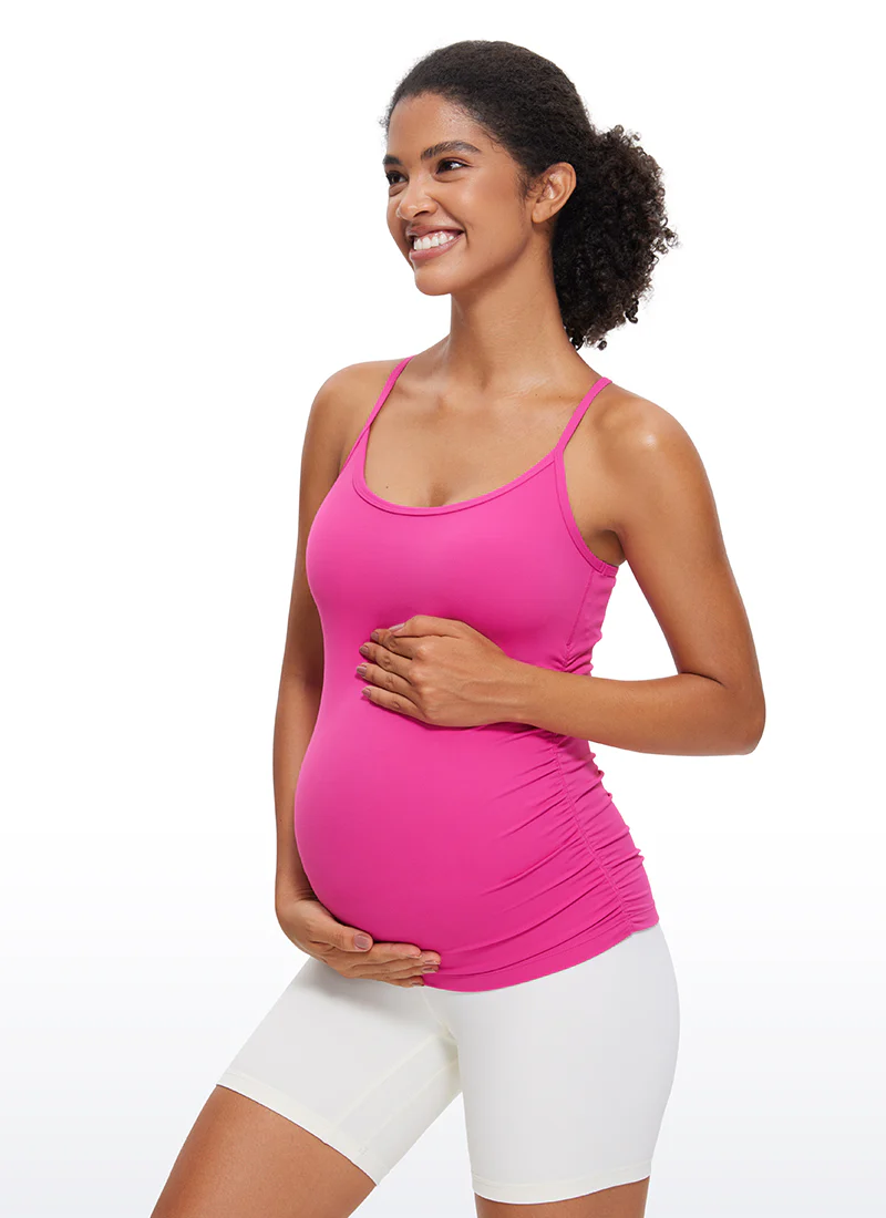 Butterluxe Ruche Sides Y Back Maternity Tank - Image 6