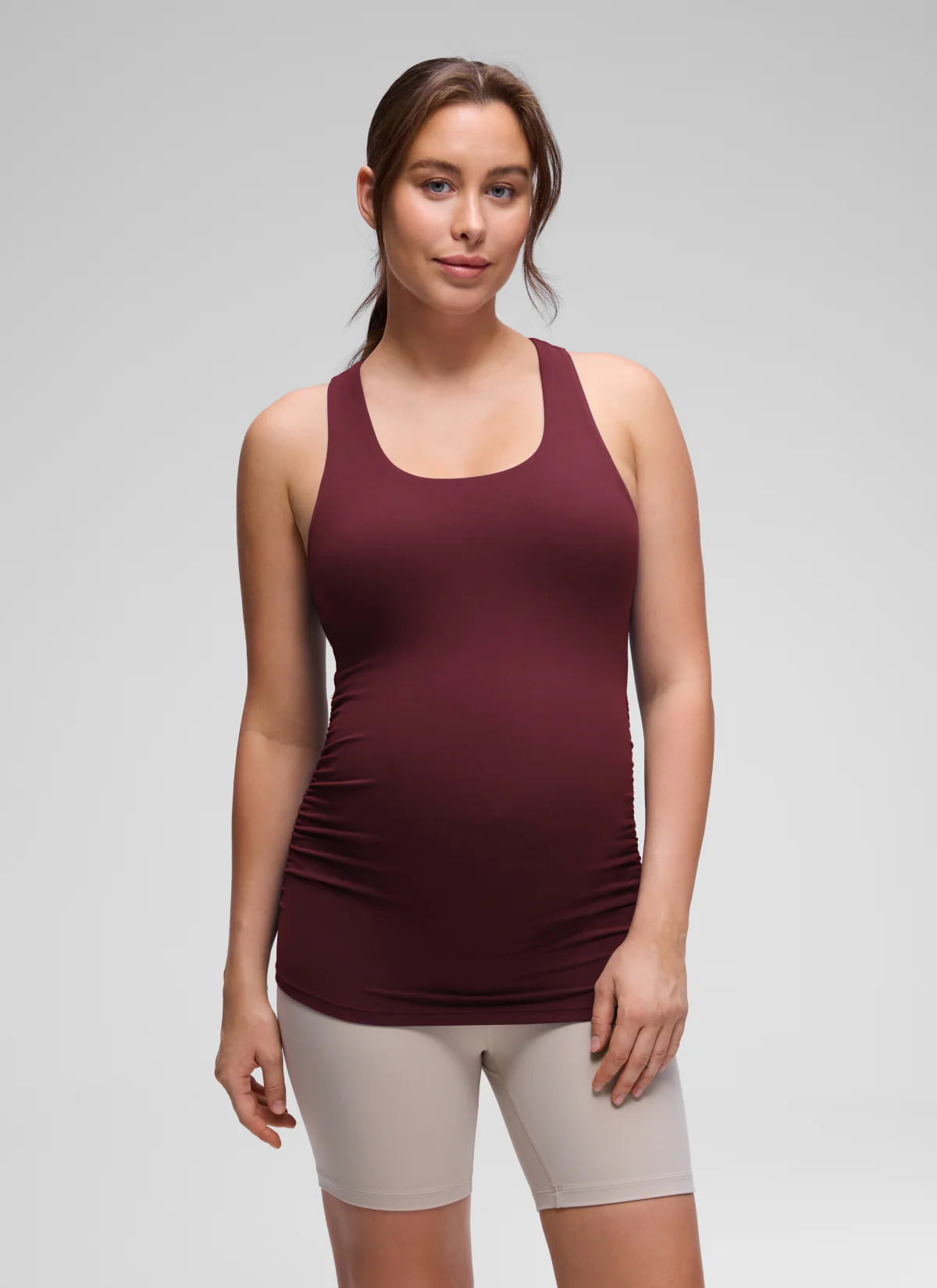 Butterluxe Maternity Built in Bra Ruched Tank - Image 13