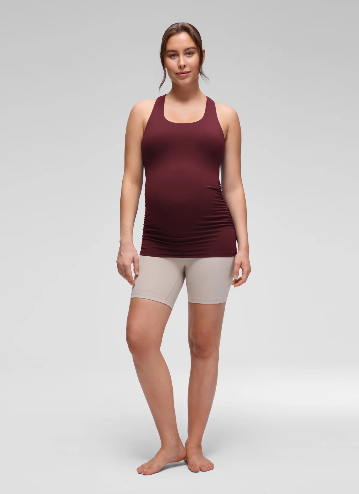 Butterluxe Maternity Built in Bra Ruched Tank - Image 15