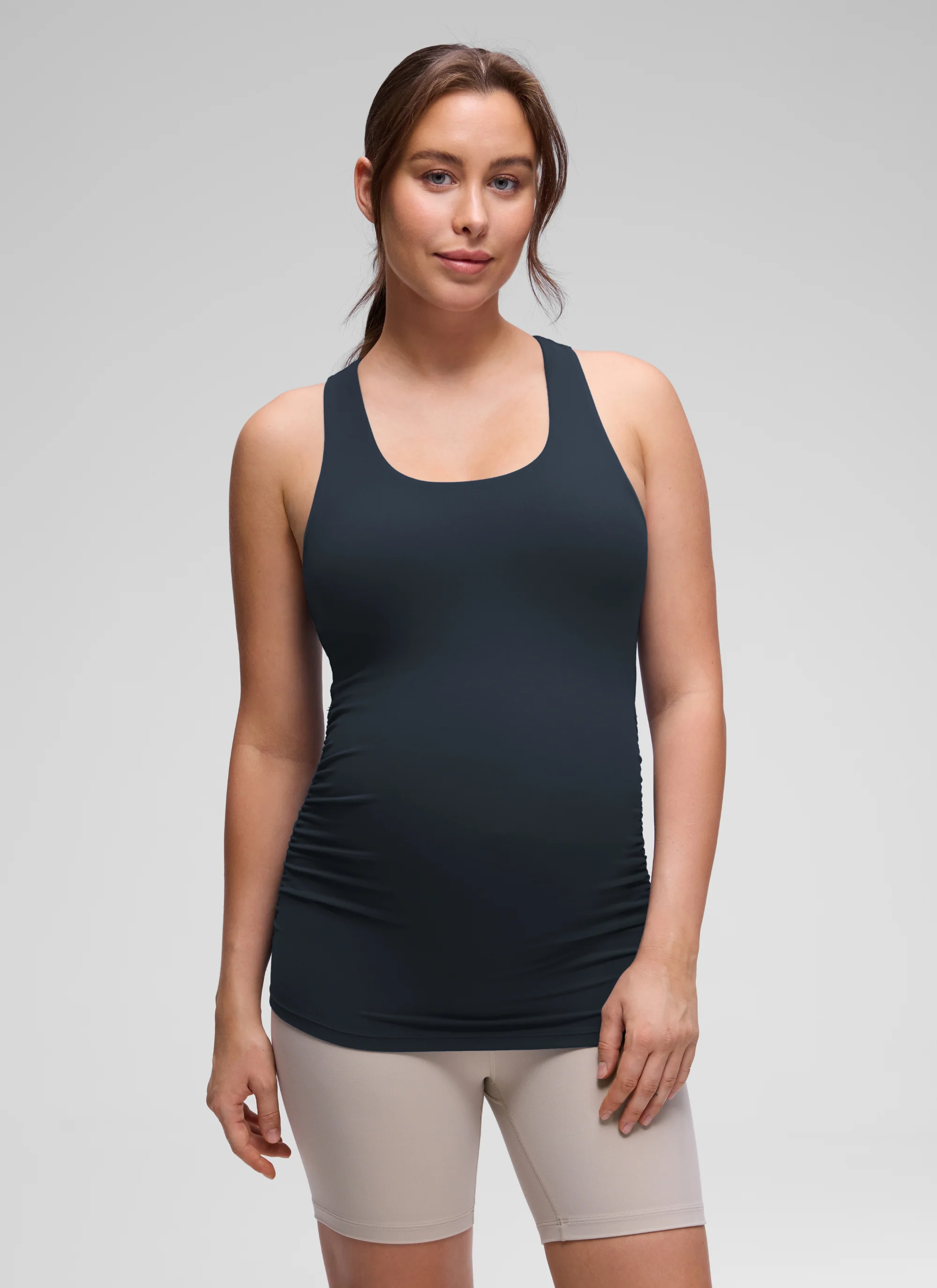Butterluxe Maternity Built in Bra Ruched Tank - Image 18
