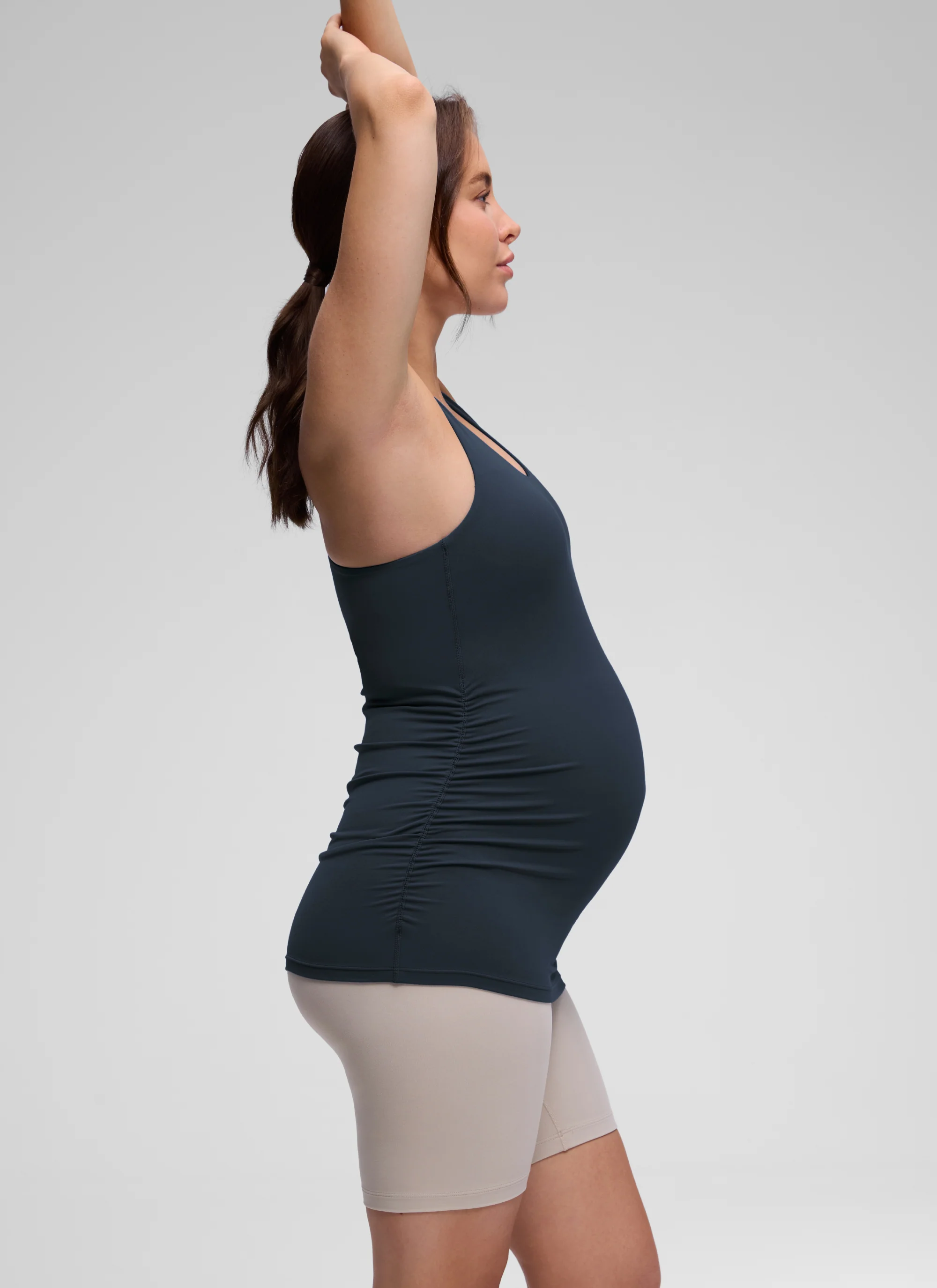 Butterluxe Maternity Built in Bra Ruched Tank - Image 21