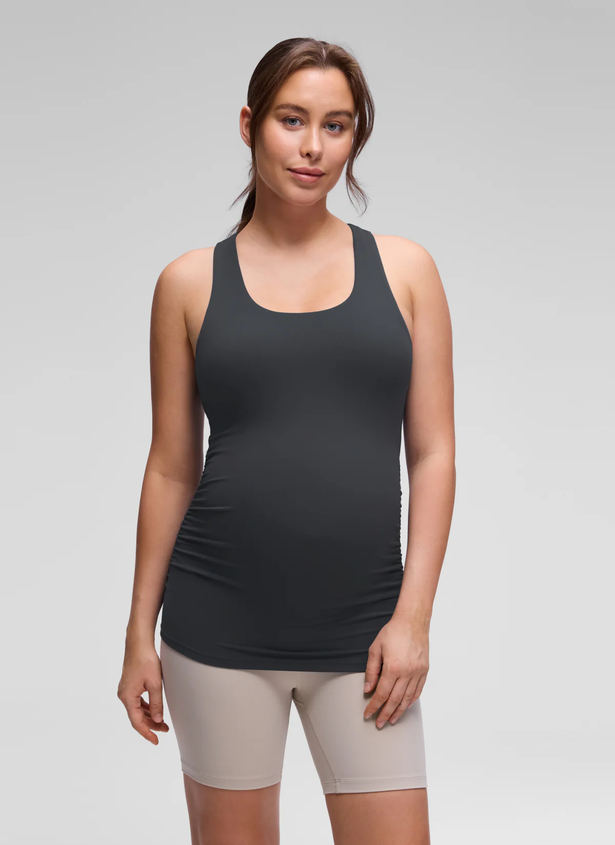Butterluxe Maternity Built in Bra Ruched Tank - Image 29