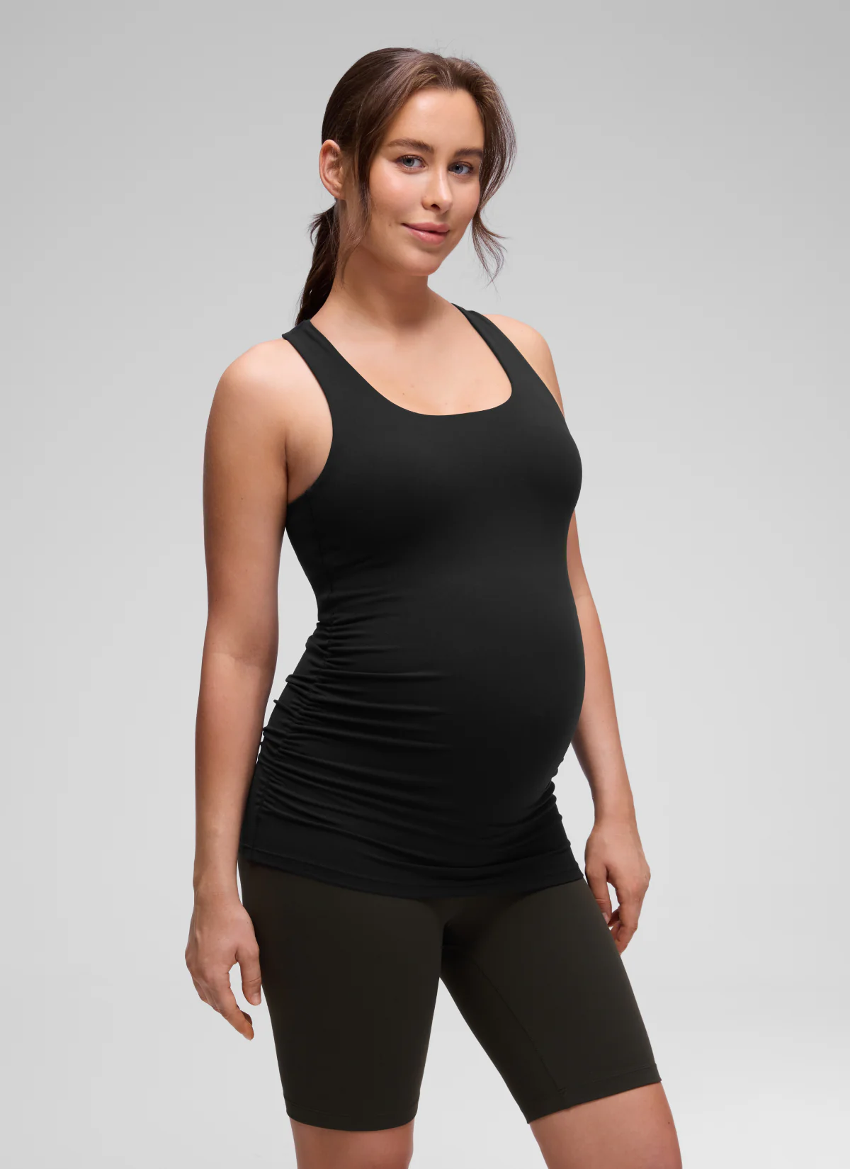 Butterluxe Maternity Built in Bra Ruched Tank - Image 5