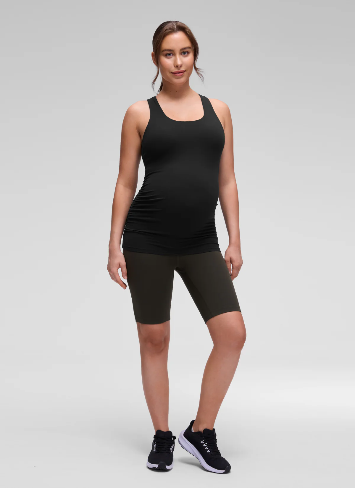 Butterluxe Maternity Built in Bra Ruched Tank - Image 7