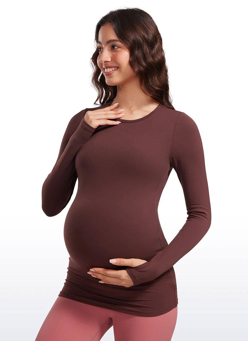 Butterluxe Maternity Crewneck Long Sleeve - Image 22
